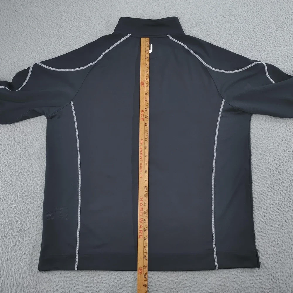 FootJoy Pullover Shirt Mens XL Black Gray Quarter Zip Golf Mock Neck Stretch